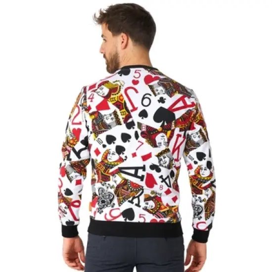 OppoSuits Men's Sweater - King Of Clubs - Multicolor image {1}