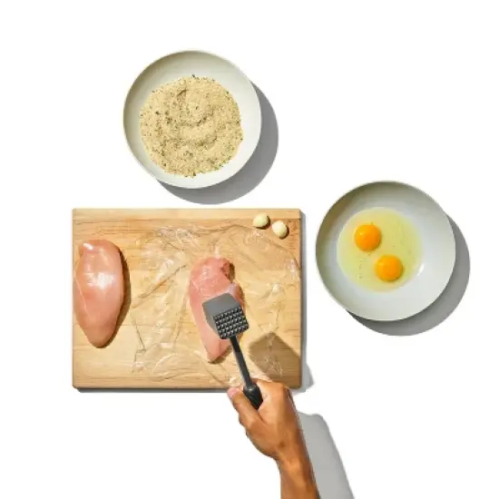 OXO Meat Tenderizer Black: Meat Mallet & Pounder, Dishwasher-Safe, 9.65" Height, 2.4" Width image {4}