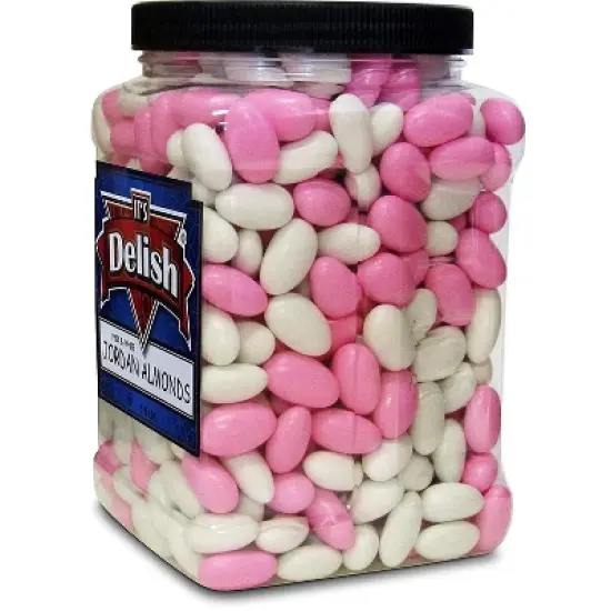 Pink and White Jordan Almonds Mix by It's Delish, 3.5 lbs Jumbo Container image {4}