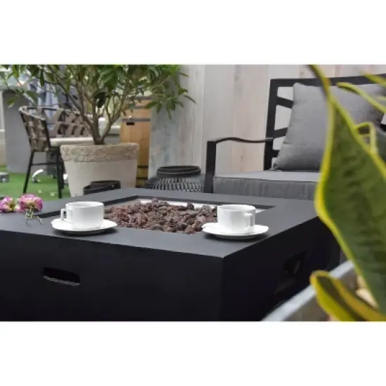 Aurora 34" Outdoor Fire Pit Propane Table Backyard Patio Heater - Elementi image {3}