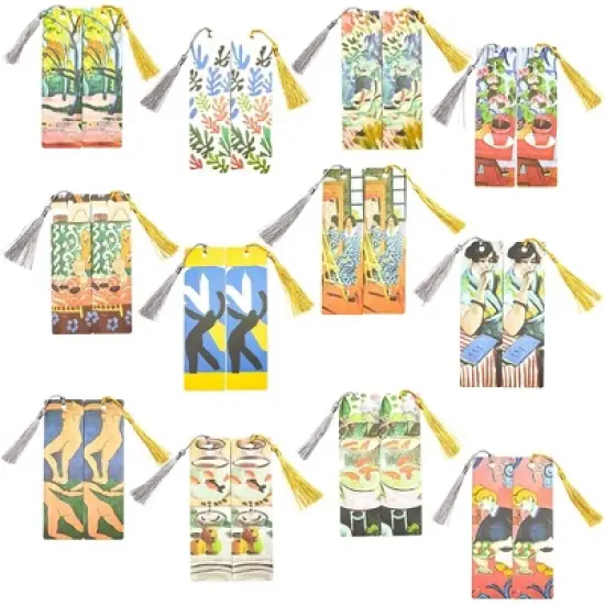 The Gifted Stationery 24-Count Bookmarks, Henri Matisse Art Cardstock Page Markers with Tassel, 7"x2" image {6}