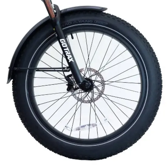 GOTRAX Adult Fat Tire 26" Step Through Electric Hybrid Bike - Green image {4}