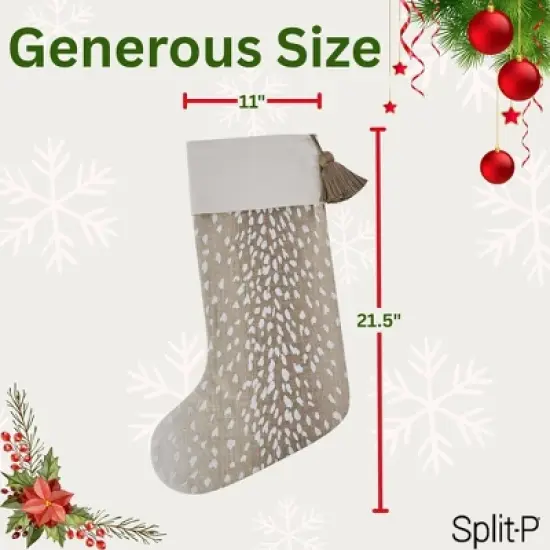 Split P Axis Spotted Tan Stocking image {1}