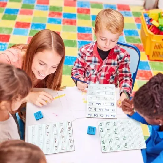 SCRIBBLEDO Handwriting Practice 9"x12" Dry Erase Board Pack of 10 w Erasers image {5}