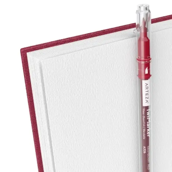 Arteza Watercolor Paper Pad, Spiral-Bound Hardcover, Pink, Cold-Pressed Paper, 9"x12" - 32 Sheets image {3}