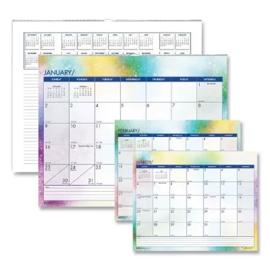 Recycled Cosmos Wall Calendar, Night Sky Artwork, 14.88 x 12, White/Multicolor Sheets, 12-Month (Jan to Dec): 2026 image {5}