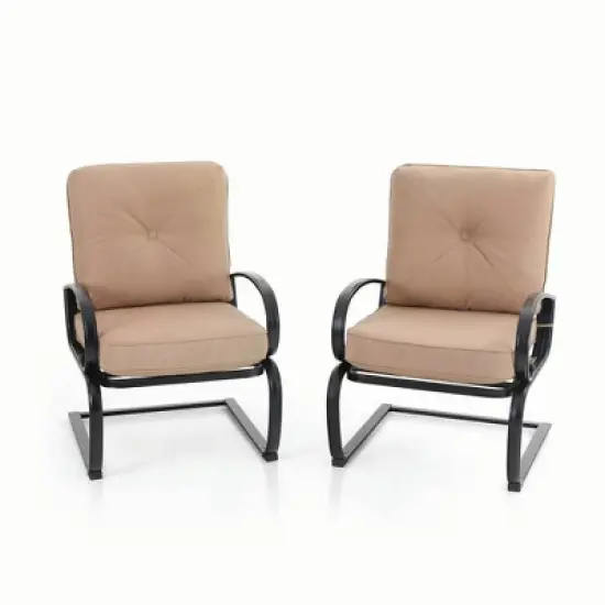 Captiva Designs 3pc Patio Bistro Set with Square Umbrella Table image {5}