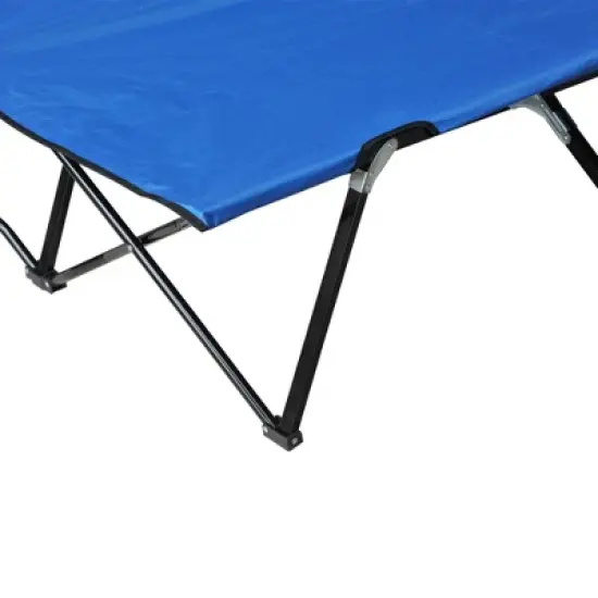 Outsunny 2 Person Folding Camping Cot, Portable Sleeping Cot with Carry Bag image {4}