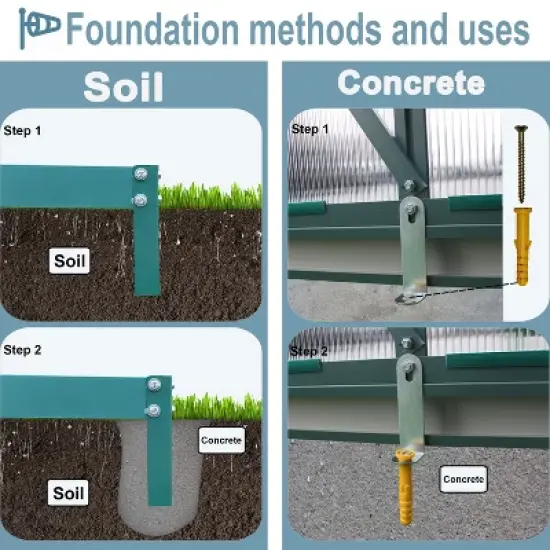 Kelly 6'x8' Garden Shed, Heavy Duty Walk-in Polycarbonate Greenhouse, Outdoor Furniture - The Pop Home image {5}