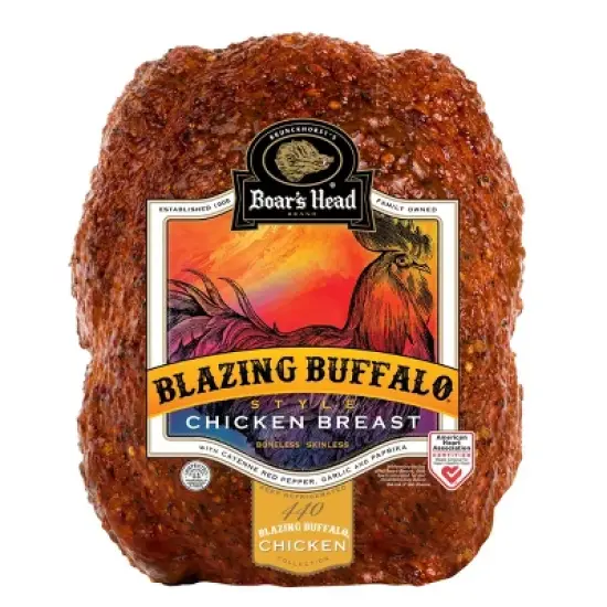 Boar's Head Blazing Buffalo Chicken - Deli Fresh Sliced - 4.5lbs - price per lb image {1}