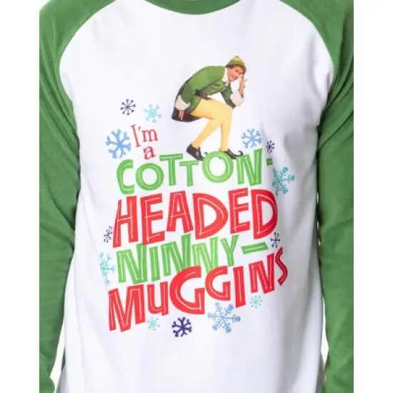 Elf The Movie Mens' Film Cotton-Headed Ninny-Muggins Sleep Pajama Set Multicolored image {1}