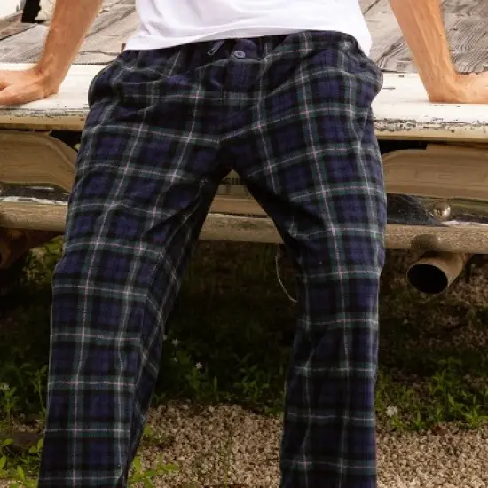 Men's Soft Plush Fleece Pajama Pants, Warm Long Lounge Bottoms image {4}