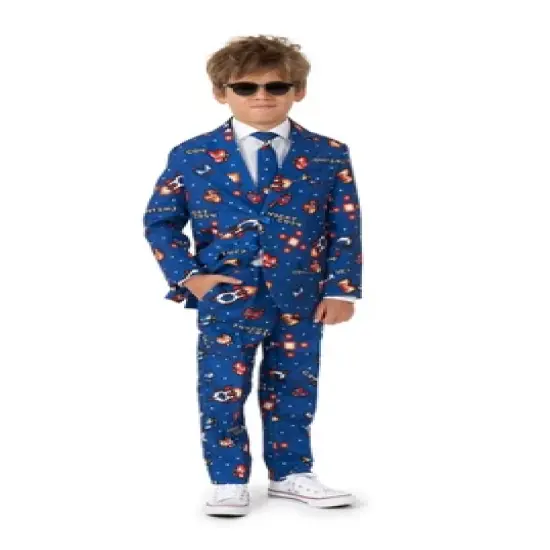 Suitmeister Boys Party Suit - Retro Gamer Navy Blue image {3}