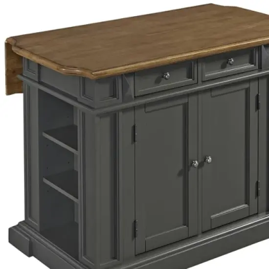 Americana Kitchen Island with Drop Leaf Top Gray - Homestyles image {4}