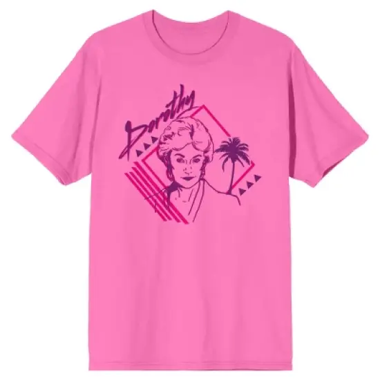 Golden Girls Dorothy Retro Art Men's Hot Pink T-shirt image {3}