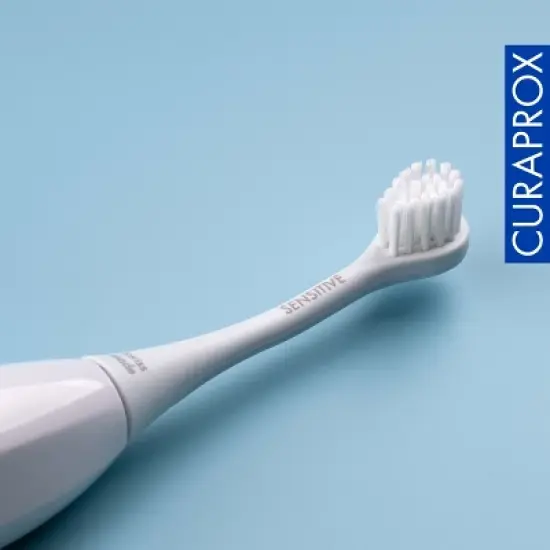 Curaprox Hydrosonic Sensitive Duo Brush Heads, 2-Pack for Gentle Gum Care and Precision Cleaning image {5}