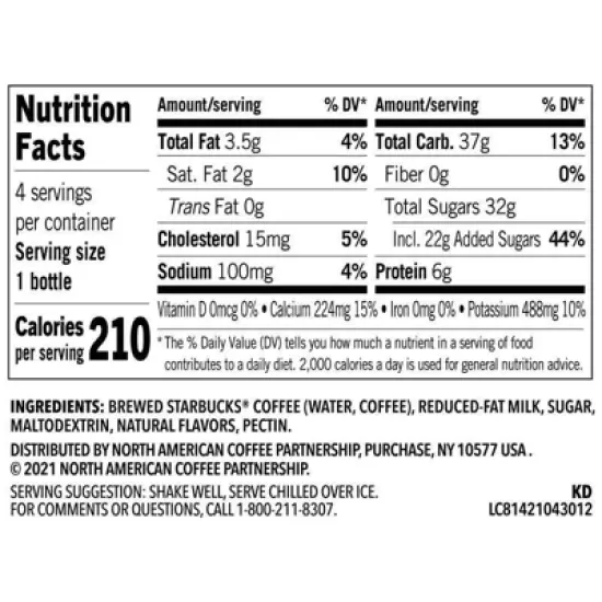 Starbucks Frappuccino Caramel Coffee Drink - 4pk/9.5 fl oz Glass Bottles image {5}