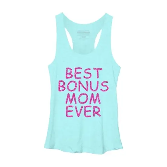 Women's Design By Humans Best Bonus Mom Ever Stepmom Love By MeowShop Racerback Tank Top image {3}