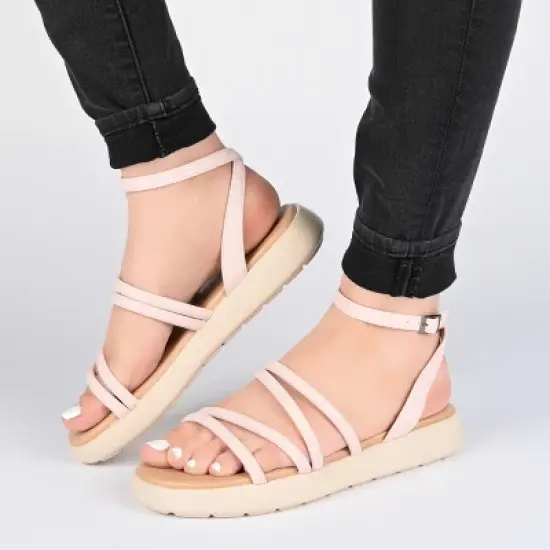 Journee Collection Womens Palomma Tru Comfort Foam Ankle Strap Flat Sandals image {8}