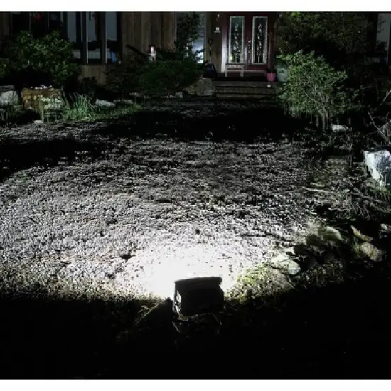 Maxsa Innovations Solar Powered Flood Light with Cool White LED: Weather-Resistant Outdoor Solar Lamp, 12 LED Bulbs image {5}