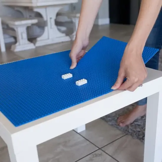 Creative QT MakerBase, 4 Pack, 10x10 Peel-and-Stick Toy Building Blocks Stackable Baseplates, Bases for Play Tables, Walls, and More, Compatible with All Major Brick Brands image {2}