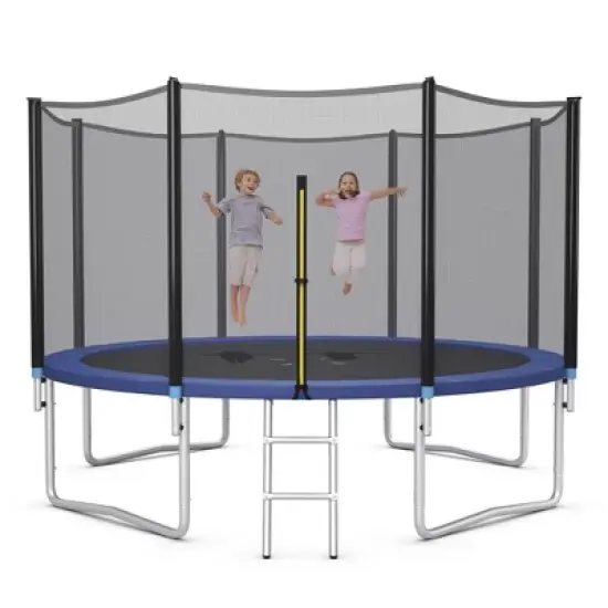 Costway 8/10/12/14/15/16 FT Outdoor Trampoline Bounce Combo W/Safety Closure Net Ladder image {10}