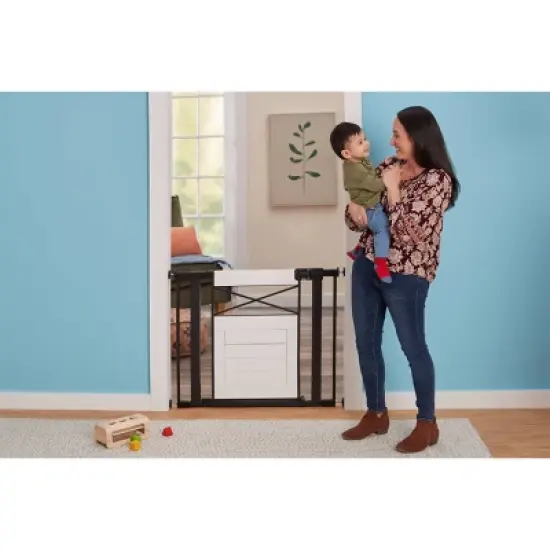 Safety 1st Easy Install Modern Farmhouse Baby Gate - White image {6}