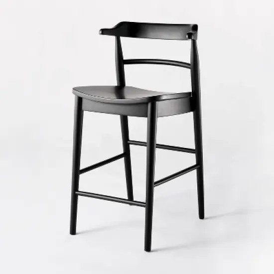 Kaysville Curved Back Wood Counter Height Barstool - Threshold&trade; designed with Studio McGee image {8}