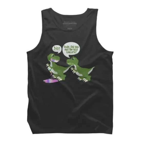 Men's Design By Humans Dude, Did You Eat Last Unicorn By ZeusSE Tank Top image {3}