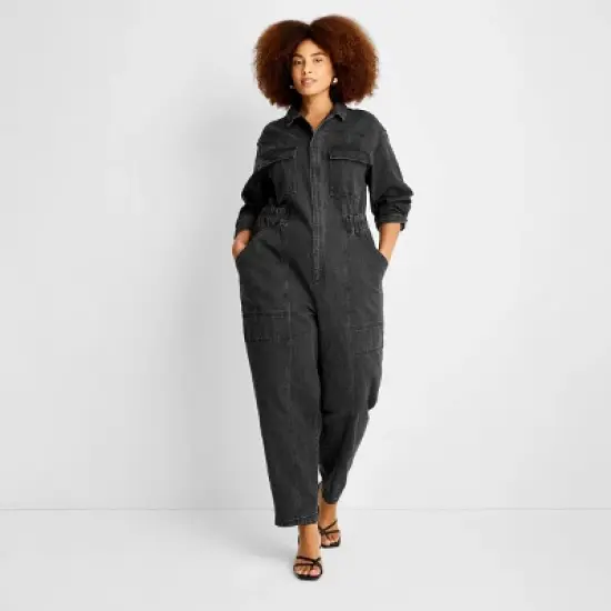 Women's Long Sleeve Denim Jumpsuit - Universal Thread&trade; image {3}