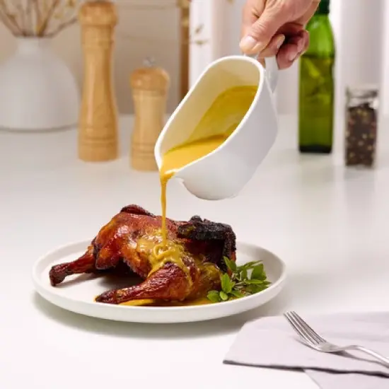 Kook Ceramic Gravy Boat, 14 oz, White image {3}