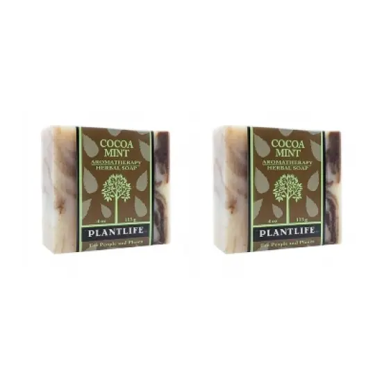 Plantlife Cocoa Mint Bar Soap - Moisturizing and Soothing Soap for Your Skin - Hand Crafted Using Plant-Based Ingredients - Made in California 4oz Bar image {6}
