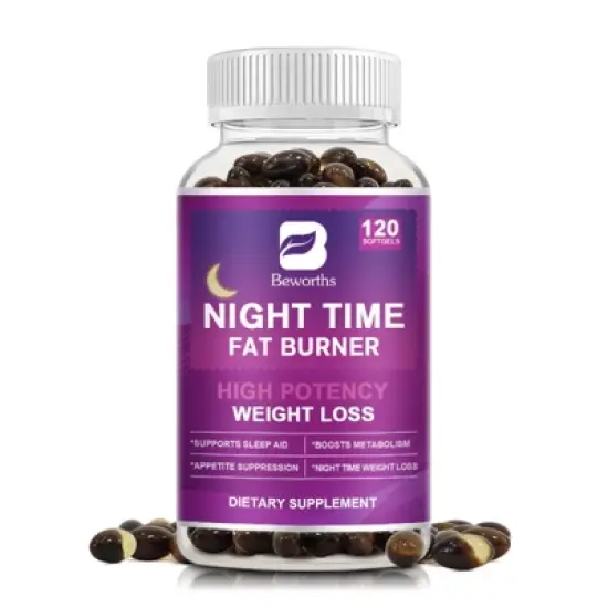 B Beworth Night Time Fat Burner Capsules, 120ct image {7}