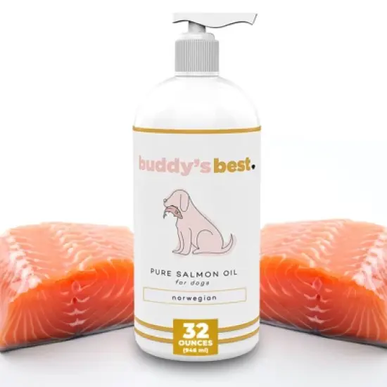 Buddy's Best Salmon Oil for Dogs & Cats - Pump Bottle, 100% Pure Norwegian Fish Oil, Virtually Odorless image {3}