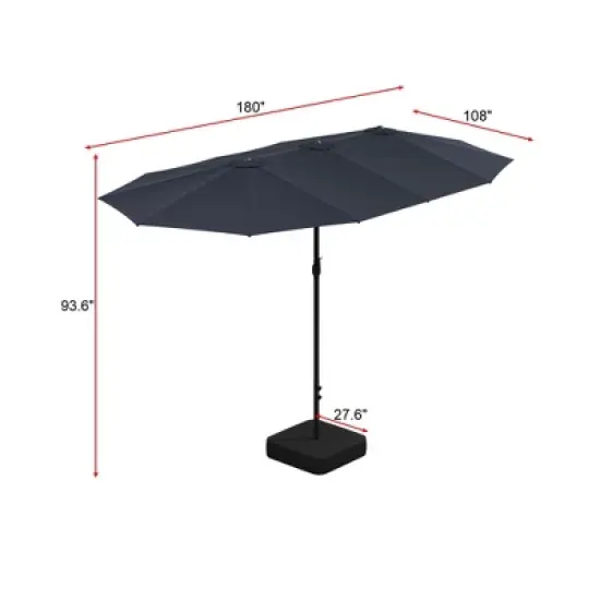 FUFU&GAGA Double-Head Outdoor Patio Umbrella �C Large Size for Ultimate Sun Protection image {6}