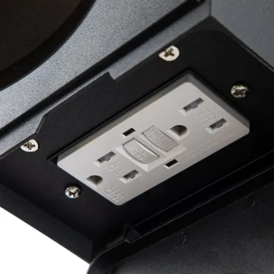 C Cattleya Black Outdoor Barn Light Sconce with GFCI Outlet image {4}