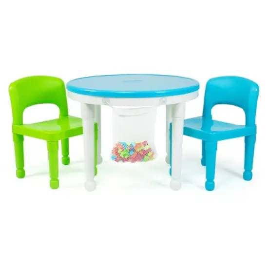 3pc Kids' 2 in 1 Round Activity Table with Chairs - Humble Crew image {7}