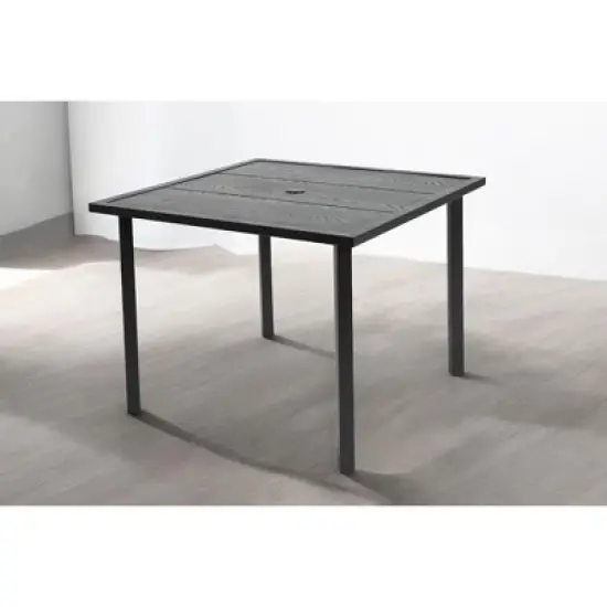 Mshliw 5-Piece Outdoor Wicker Patio Dining Set for 4, Swivel Rocking Chairs with Tabletop,Cushions, Umbrella Hole for Garden, Backyard, and Poolside image {4}