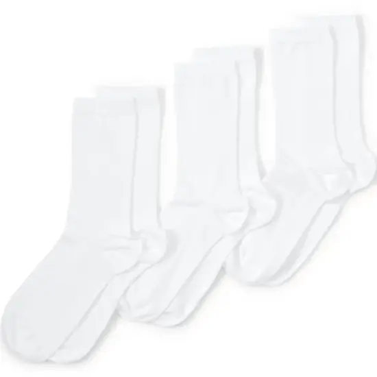 Lands' End Women's 3-Pack Seamless Toe Solid Crew Socks image {5}