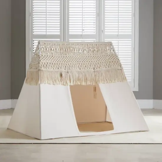 Macrame Playhome Tent Beige - Wonder & Wise image {3}
