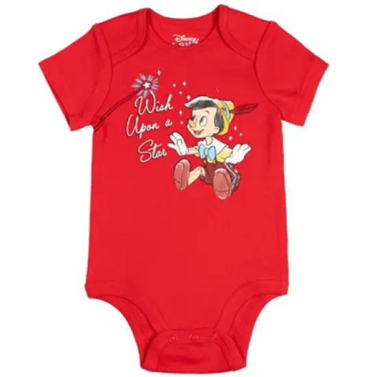 Disney Disney Classics Baloo Peter Pan Pinocchio Baby 5 Pack Bodysuits Newborn to Infant  image {4}