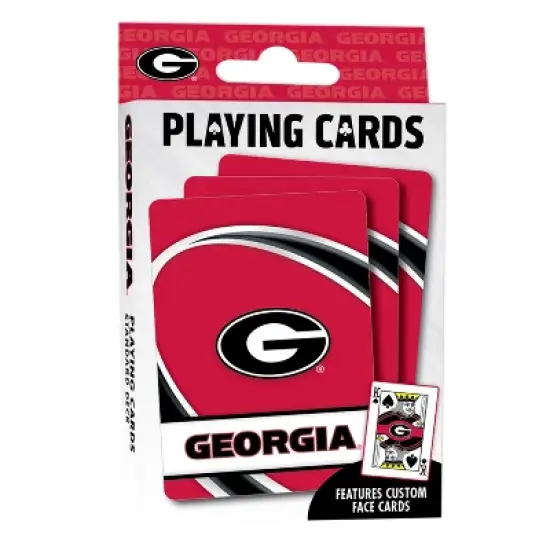 MasterPieces Officially Licensed NCAA Georgia Bulldogs Playing Cards - 54 Card Deck for Adults image {1}