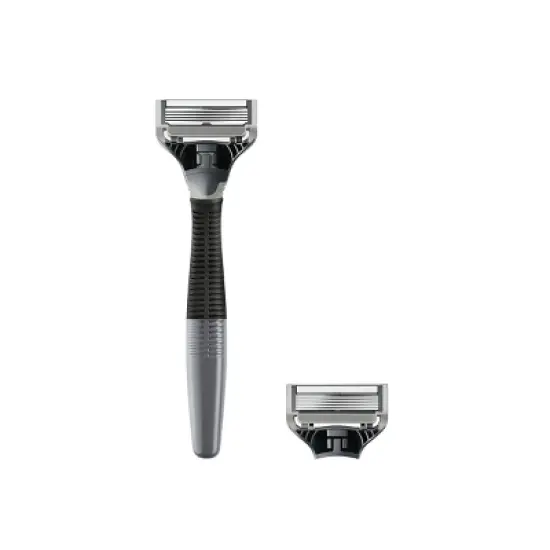 Harry's 5-Blade Men's Razor - 1 Razor Handle + 2 Razor Blade Cartridges - Charcoal image {1}