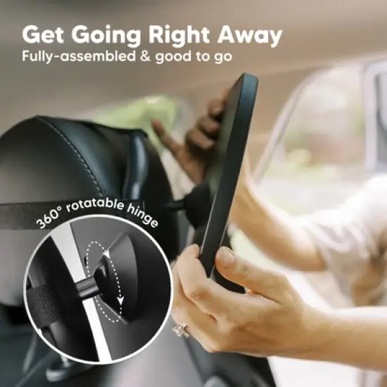 Baby Car Mirror, Large Shatterproof Baby Mirror for Car Seat Rear Facing, Baby Carseat Mirror for Infant image {2}
