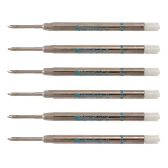 Monteverde Ballpoint Pen Refill Fine Point Blue Ink 6 Pack (P423TQ) image {1}