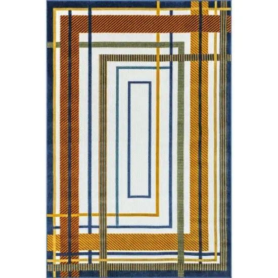 nuLOOM Bennie Transitional Striped Indoor/Outdoor Patio Area Rug image {9}