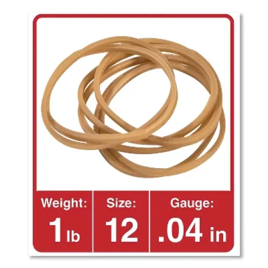 UNIVERSAL Rubber Bands Size 12 1-3/4 x 1/16 2500 Bands/1lb Pack 00112 image {1}