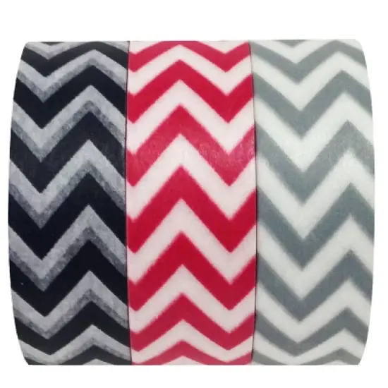 Wrapables Tire Tracks Japanese Washi Masking Tape (Set of 3) image {3}