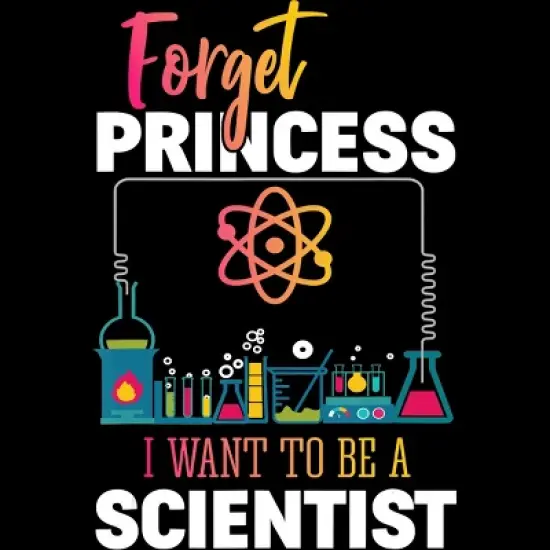Women's Design By Humans Forget Princess I Want To Be A Scientist By BaoMinh Racerback Tank Top image {1}