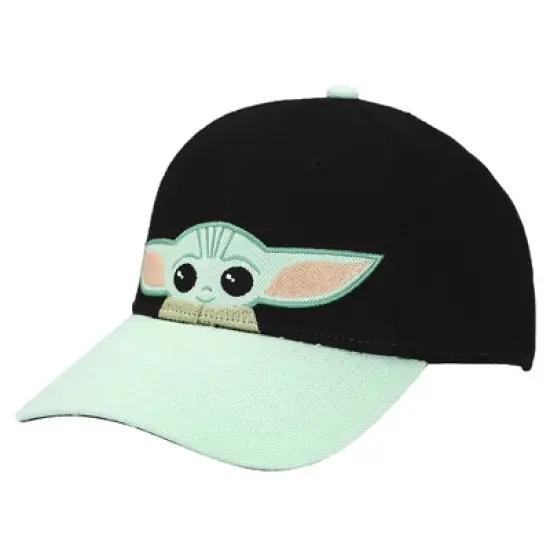 Starwars The Mandalorian Chibi Grogu Black Trucker Hat image {5}